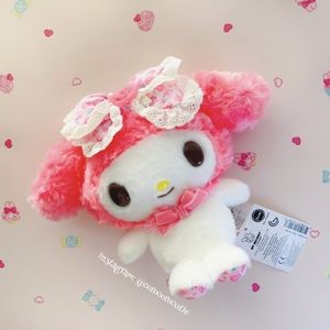 Sanrio My Melody Lolita Floral Lace Bow Plush New